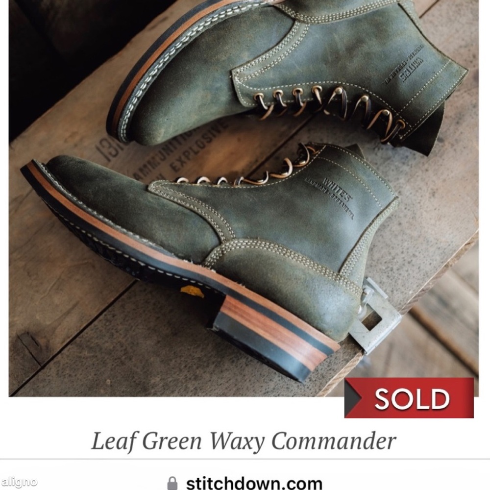 White’s 350 Cruiser Leaf Green Waxy Commander by CF Stead 9.5D Limited Edition